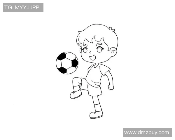 简笔画教程教你如何简单绘制踢足球的可爱小画作